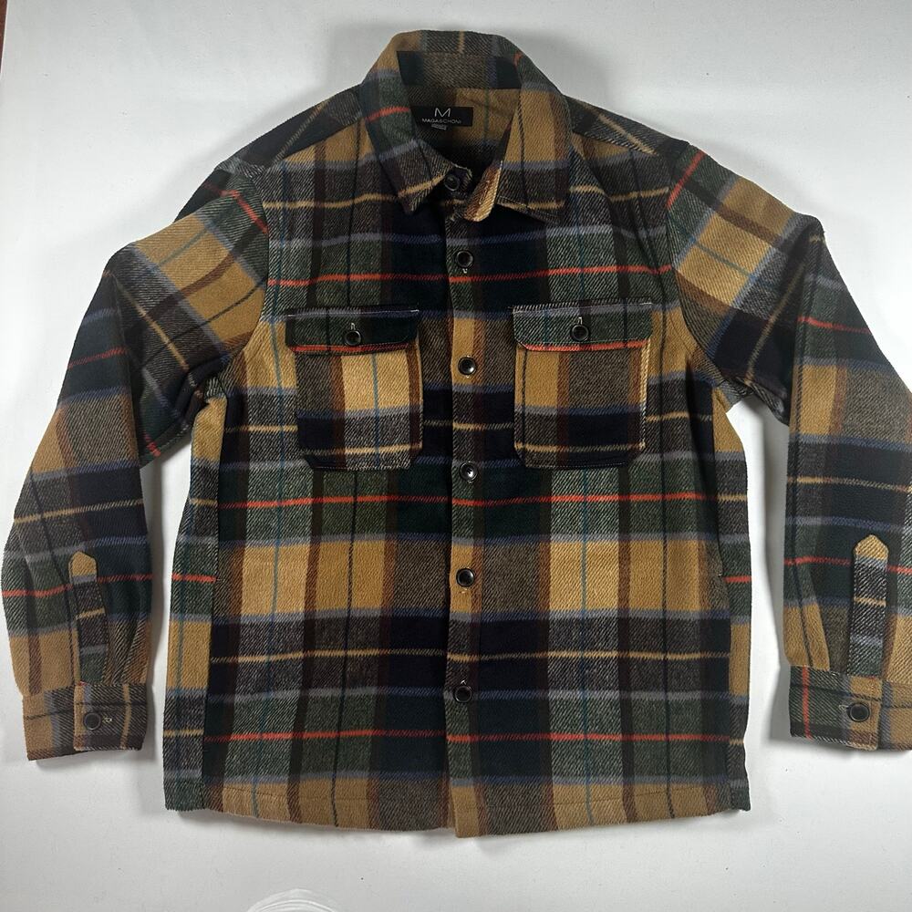 Magaschoni Heavyweight Plaid Flannel Shacket MEDIUM
